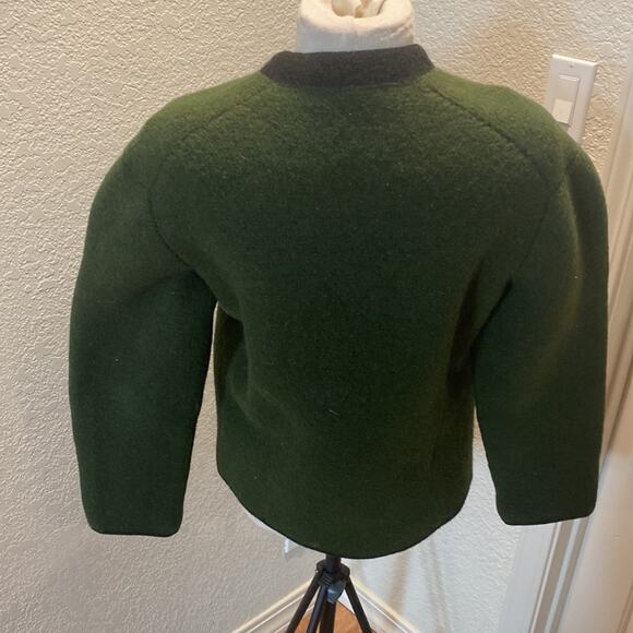Vintage Men’s European Wool Hunting Jacket Very Thick EUC Sz Lg Green & Black - Picture 4 of 9